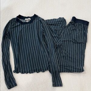WeWoreWhat Navy and White Striped Pajama Set